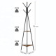 Cuier tip pom cu 5 agatatori, metal + lemn, negru Cuier tip pom cu 5 agatatori, metal + lemn, negru
