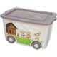 Cutie de depozitare cu ursuleti pentru copii, 55L, 40 x 60 x 34 cm, maro Cutie de depozitare cu ursuleti pentru copii, 55L, 40 x 60 x 34 cm, maro