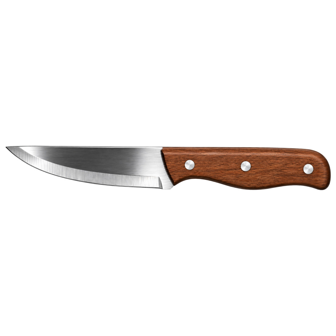 Cutit din Inox cu maner din lemn MG601, 14 cm lama, 26 cm lungime totala Cutit din Inox cu maner din lemn MG601, 14 cm lama, 26 cm lungime totala