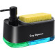 Dozator sapun si detergent vase 2 in 1, cu suport pentru burete, design simplu de curatat, set 2 dozatoare, baza antiderapanta Dozator sapun si detergent vase 2 in 1, cu suport pentru burete, design simplu de curatat, set 2 dozatoare, baza antiderapanta