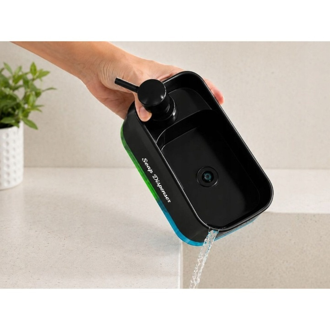 Dozator sapun si detergent vase 2 in 1, cu suport pentru burete, design simplu de curatat, set 2 dozatoare, baza antiderapanta Dozator sapun si detergent vase 2 in 1, cu suport pentru burete, design simplu de curatat, set 2 dozatoare, baza antiderapanta