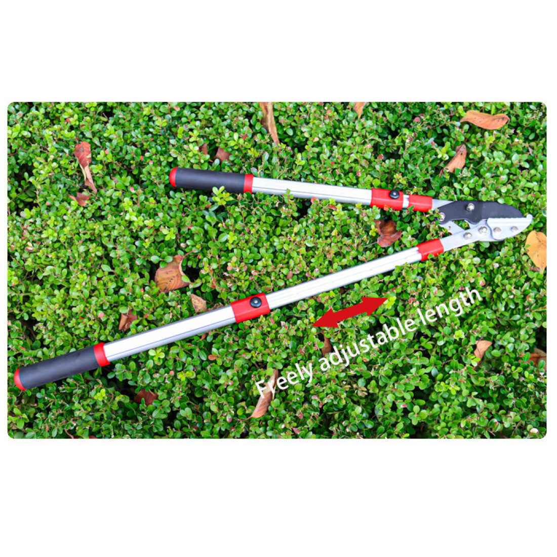 Foarfeca pentru crengi cu manere telescopice din aluminiu, lame 8 cm Foarfeca pentru crengi cu manere telescopice din aluminiu, lame 8 cm