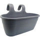 Ghiveci de flori suspendat, 7.5L, 39 x 26 x 24 cm, gri