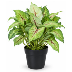 Planta artificiala decorativa cu frunze realiste in ghiveci, 22 cm Planta artificiala decorativa cu frunze realiste in ghiveci, 22 cm