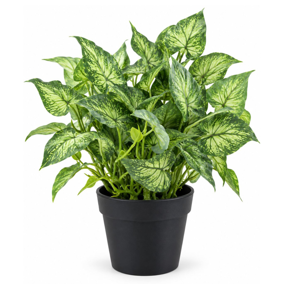 Planta artificiala decorativa cu frunze realiste in ghiveci, 22 cm Planta artificiala decorativa cu frunze realiste in ghiveci, 22 cm