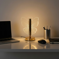 Lampa LED decorativa, cu fluture, reincarcabila USB, portabila, design elegant Lampa LED decorativa, cu fluture, reincarcabila USB, portabila, design elegant