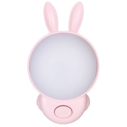 Lampa de Veghe pentru Copii cu Design Iepuras, Lumina Ambientala, Alimentare la Priza, Roz
