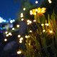 Set 2 Lampi Solare LED pentru Gradina, Lumina Alb Cald, 6 Bulbi Decorativi, Efect Licurici, Iluminare Exterior