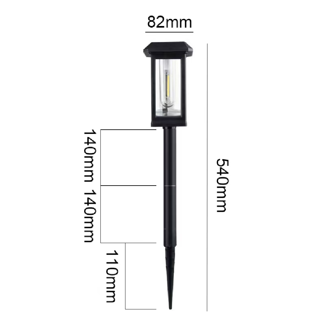 Lampa solara de gradina LED, tarus cu inaltime reglabila, lumina calda, rezistenta la ploaie, praf si intemperii IP65, negru Lampa solara de gradina LED, tarus cu inaltime reglabila, lumina calda, rezistenta la ploaie, praf si intemperii IP65, negru