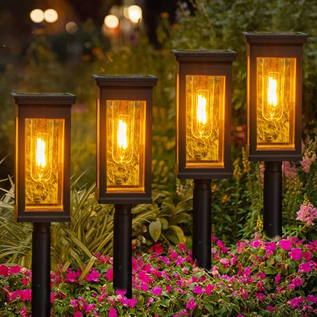 Lampa solara de gradina LED, tarus cu inaltime reglabila, lumina calda, rezistenta la ploaie, praf si intemperii IP65, negru Lampa solara de gradina LED, tarus cu inaltime reglabila, lumina calda, rezistenta la ploaie, praf si intemperii IP65, negru