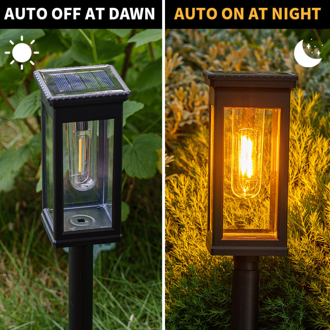 Lampa solara de gradina LED, tarus cu inaltime reglabila, lumina calda, rezistenta la ploaie, praf si intemperii IP65, negru Lampa solara de gradina LED, tarus cu inaltime reglabila, lumina calda, rezistenta la ploaie, praf si intemperii IP65, negru