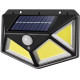 Lampa solara de perete cu senzor de miscare, 100 LED-uri, lumina alba, IP65, incarcare solara, 14 x 10 x 6 cm Lampa solara de perete cu senzor de miscare, 100 LED-uri, lumina alba, IP65, incarcare solara, 14 x 10 x 6 cm
