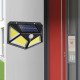 Lampa solara de perete cu senzor de miscare, 100 LED-uri, lumina alba, IP65, incarcare solara, 14 x 10 x 6 cm Lampa solara de perete cu senzor de miscare, 100 LED-uri, lumina alba, IP65, incarcare solara, 14 x 10 x 6 cm