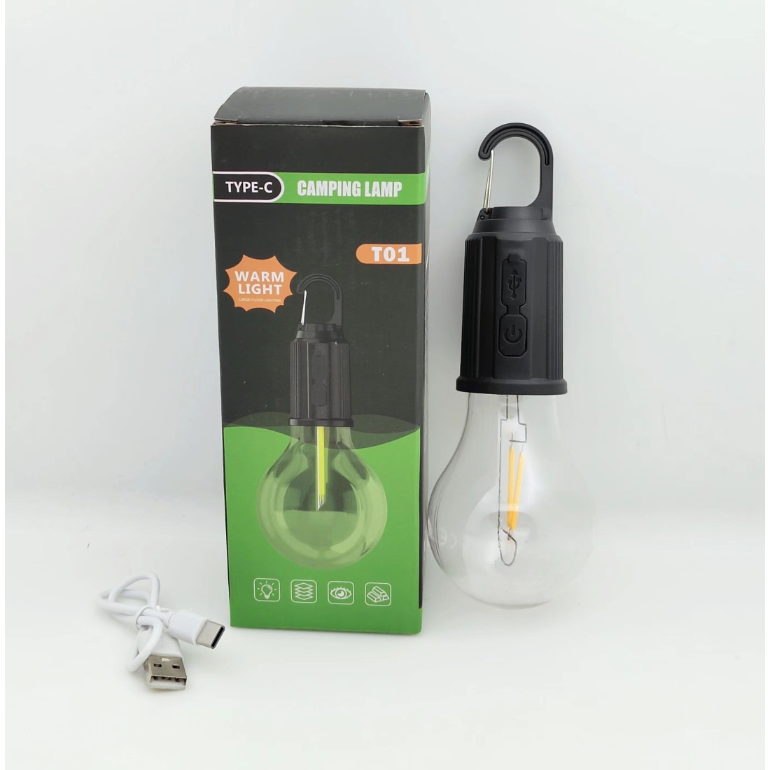 Bec portabil LED fara fir, reincarcabil USB Type-C, lumina calda, utilizare interior/exterior, autonomie mare, corp rezistent la socuri, camping, terasa Bec portabil LED fara fir, reincarcabil USB Type-C, lumina calda, utilizare interior/exterior, autonomie mare, corp rezistent la socuri, camping, terasa