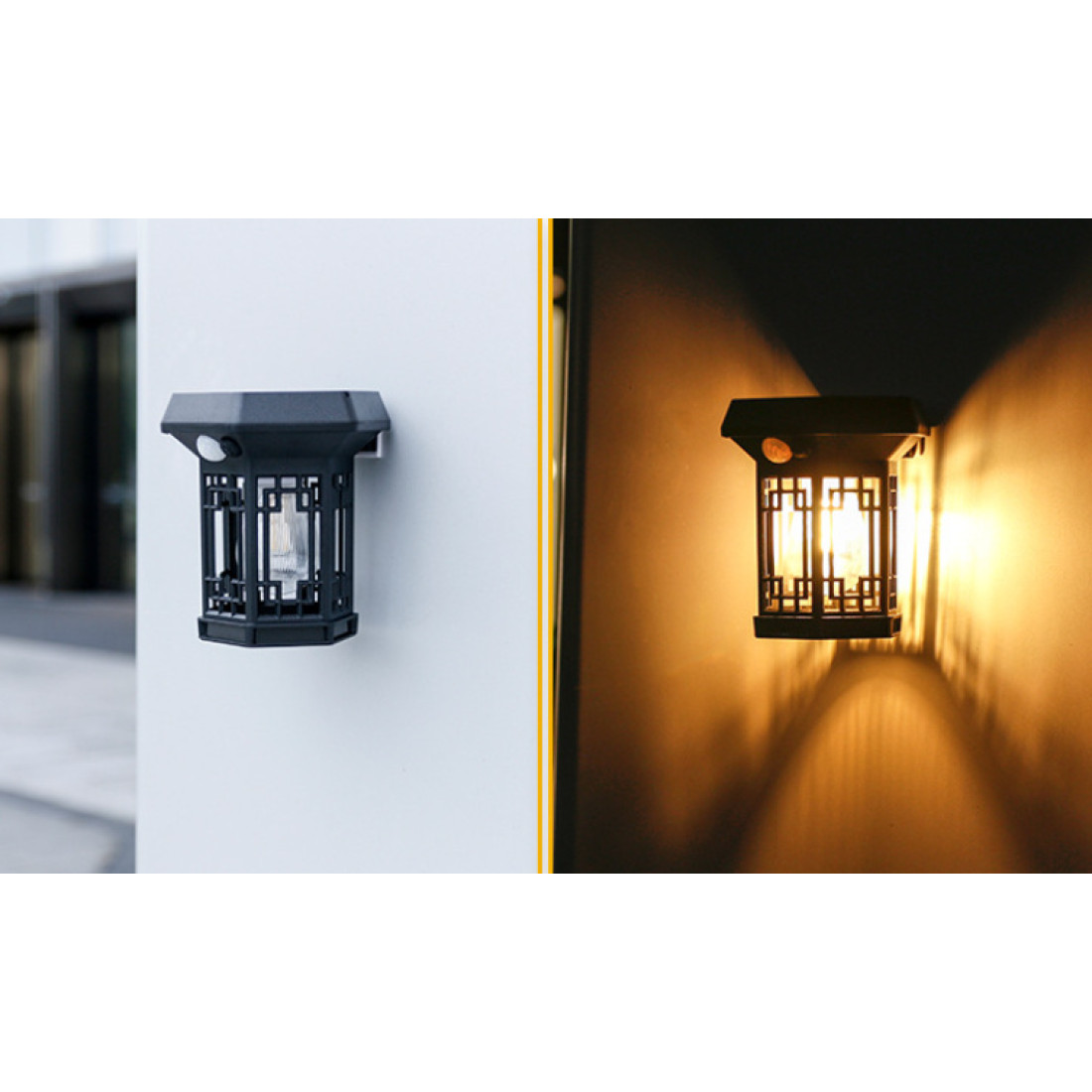 Lampa solara LED pentru exterior, lumina calda, suspendare sau montaj pe perete, rezistenta la apa, design elegant negru Lampa solara LED pentru exterior, lumina calda, suspendare sau montaj pe perete, rezistenta la apa, design elegant negru