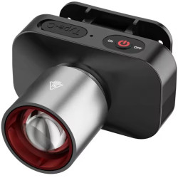 Lanterna Frontala LED Premium cu Zoom Telescopic, 5150 lm, USB Type-C, IPX5, 3 Moduri de Iluminare, Acumulator 1200 mAh, Raza pana la 700 m, Ideala pentru Camping, Pescuit, Ciclism si Alergare
