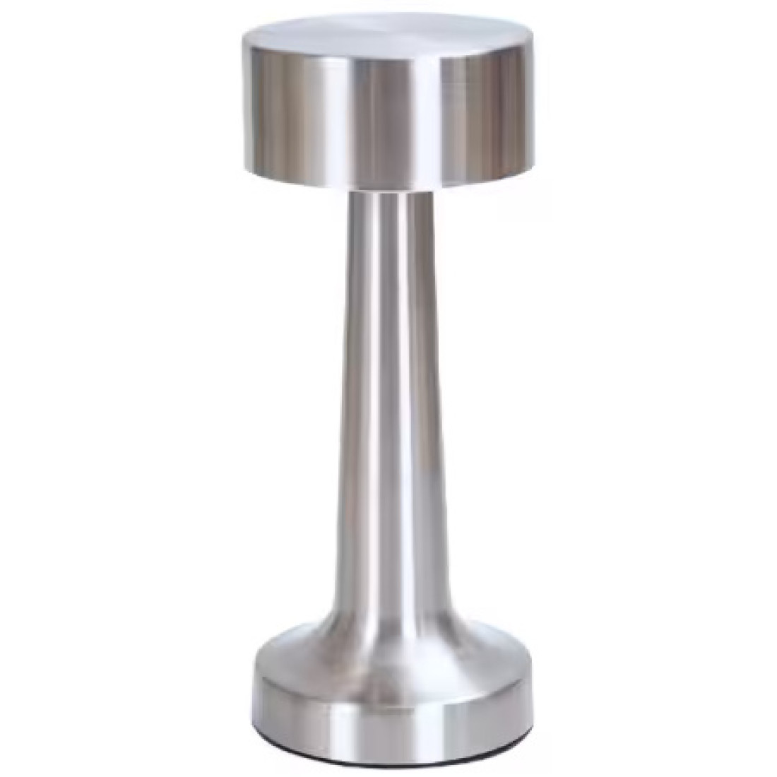 Lampa de masa LED reincarcabila cu USB Type-C, lumina calda, corp din aluminiu, 9 x 9 x 21 cm, argintiu Lampa de masa LED reincarcabila cu USB Type-C, lumina calda, corp din aluminiu, 9 x 9 x 21 cm, argintiu