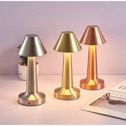 Lampa de masa LED reincarcabila cu USB Type-C, lumina calda, corp din aluminiu, 9 x 9 x 23 cm, argintiu Lampa de masa LED reincarcabila cu USB Type-C, lumina calda, corp din aluminiu, 9 x 9 x 23 cm, argintiu