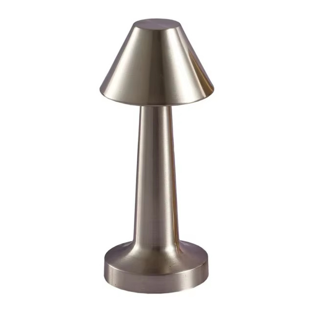 Lampa de masa LED reincarcabila cu USB Type-C, lumina calda, corp din aluminiu, 9 x 9 x 23 cm, argintiu Lampa de masa LED reincarcabila cu USB Type-C, lumina calda, corp din aluminiu, 9 x 9 x 23 cm, argintiu