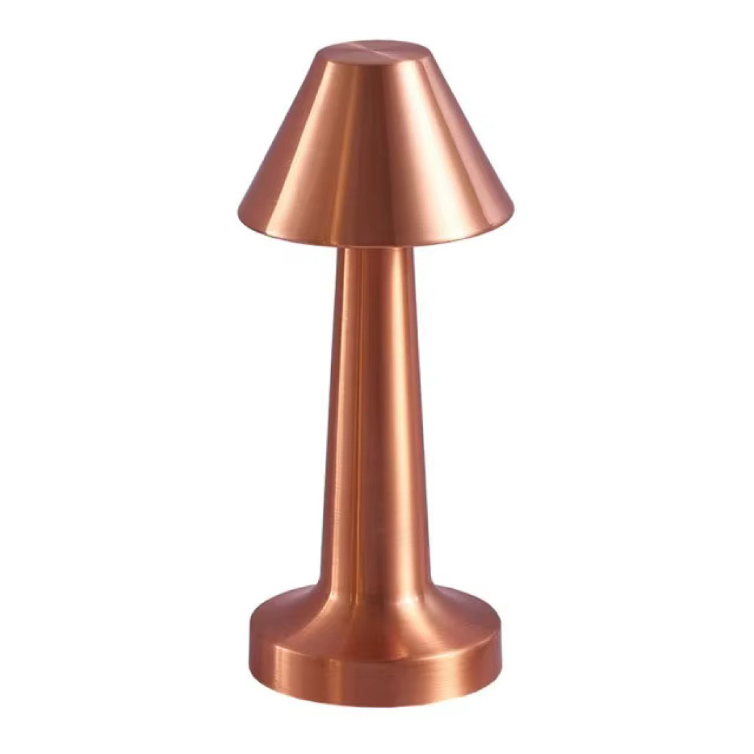 Lampa de masa LED reincarcabila cu USB Type-C, lumina calda, corp din aluminiu, 9 x 9 x 23 cm, bronz Lampa de masa LED reincarcabila cu USB Type-C, lumina calda, corp din aluminiu, 9 x 9 x 23 cm, bronz