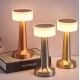 Lampa de masa LED reincarcabila cu USB Type-C, lumina calda, corp din aluminiu, 9 x 9 x 21 cm, bronz Lampa de masa LED reincarcabila cu USB Type-C, lumina calda, corp din aluminiu, 9 x 9 x 21 cm, bronz