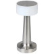 Lampa de masa LED reincarcabila cu USB Type-C, lumina calda, corp din aluminiu, 9 x 9 x 21 cm, argintiu Lampa de masa LED reincarcabila cu USB Type-C, lumina calda, corp din aluminiu, 9 x 9 x 21 cm, argintiu