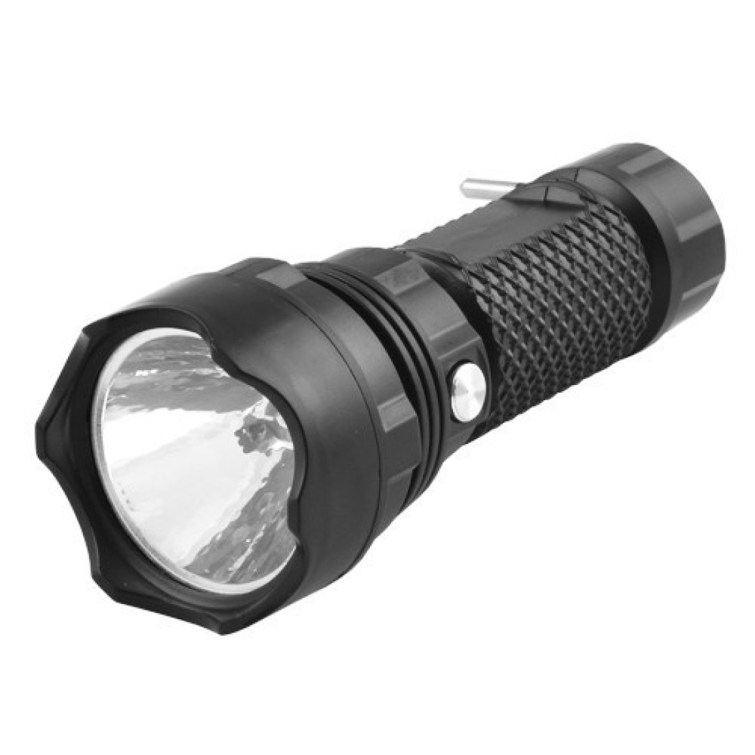 Lanterna LED reincarcabila, 5W, 300 mAh, autonomie pana la 6 ore, raza 150 m, negru Lanterna LED reincarcabila, 5W, 300 mAh, autonomie pana la 6 ore, raza 150 m, negru