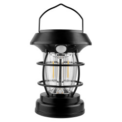 Lampa solara tip felinar BK-5808 cu senzor de miscare, USB Type-C, 4 moduri iluminare, IP65, 1200mAh, fara fire, pentru gradina, terasa, balcon, camping