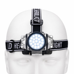 Lanterna frontala cu 21 de LED-uri puternice, 4 moduri de iluminare, rezistenta la apa