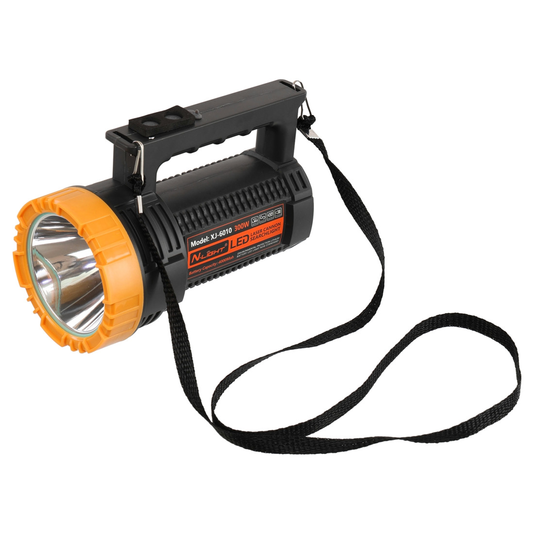 Lanterna LED Profesionala Reincarcabila XJ-6010, 300W, 4000 mAh, Autonomie 6-8 ore, Raza Lunga de Actiune 600-800 m, USB Type-C, 3 Moduri Iluminare, Lumina Alba, Curea de Umar Inclusa Lanterna LED Profesionala Reincarcabila XJ-6010, 300W, 4000 mAh, Autonomie 6-8 ore, Raza Lunga de Actiune 600-800 m, USB Type-C, 3 Moduri Iluminare, Lumina Alba, Curea de Umar Inclusa