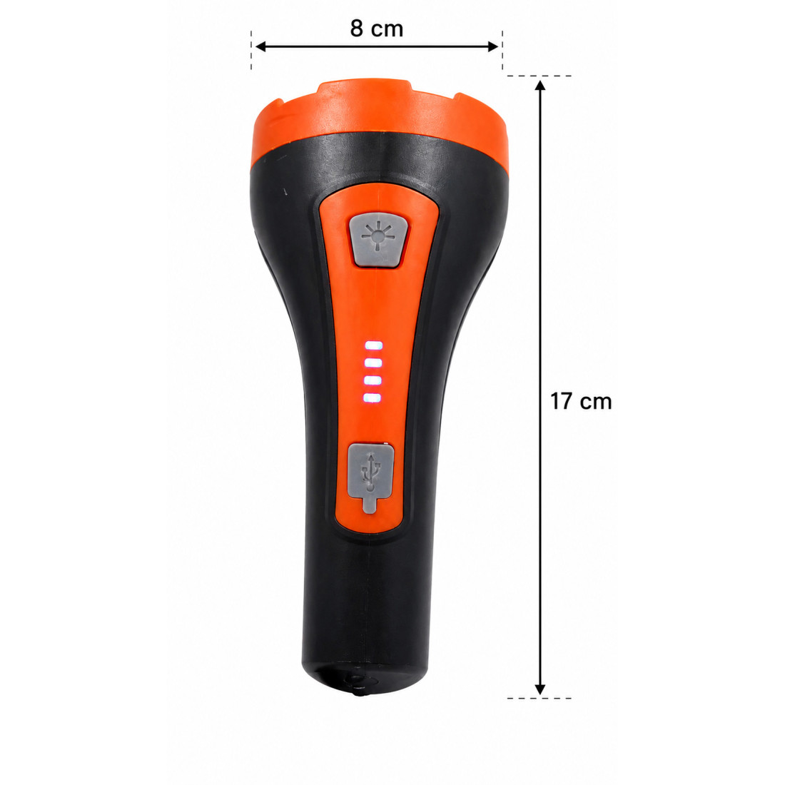 Lanterna LED Reincarcabila T-68, 3W, USB Type-C, 3 Moduri Iluminare, Baterie 1200 mAh, Negru/Portocaliu, 17 x 8 cm Lanterna LED Reincarcabila T-68, 3W, USB Type-C, 3 Moduri Iluminare, Baterie 1200 mAh, Negru/Portocaliu, 17 x 8 cm