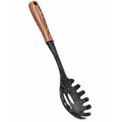 Lingura cu fante pentru paste, spaghete, 34 cm, maner lung, prindere confortabila, usor de folosit si intretinut