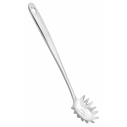 Lingura cu fante din inox pentru paste, spaghete, 35 cm, calitate premium, otel inoxidabil 18/10, contructie solida, design minimalist