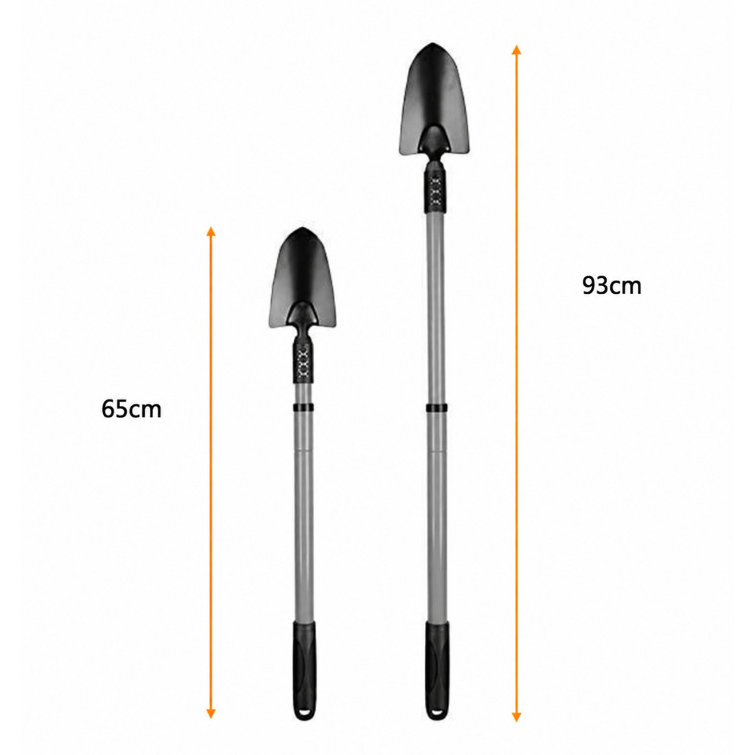 Lopata de gradina cu maner telescopic, otel, 65-93 cm Lopata de gradina cu maner telescopic, otel, 65-93 cm