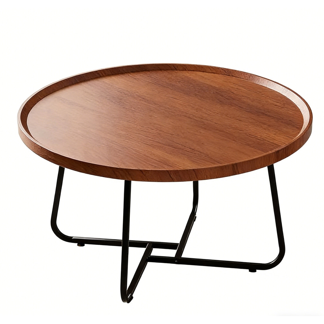 Set 2 masute de cafea rotunde, stil modern industrial, blat caramel, picioare metalice negre, 70x70x46 cm + 50x50x39 cm Set 2 masute de cafea rotunde, stil modern industrial, blat caramel, picioare metalice negre, 70x70x46 cm + 50x50x39 cm