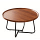Set 2 masute de cafea rotunde, stil modern industrial, blat caramel, picioare metalice negre, 70x70x46 cm + 50x50x39 cm Set 2 masute de cafea rotunde, stil modern industrial, blat caramel, picioare metalice negre, 70x70x46 cm + 50x50x39 cm