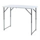 Masa pliabila 120 x 60 cu inaltime reglabila in 2 trepte (60cm, 74cm), portabila, maner de prindere, structura metalica, blat din plastic rezistent, usor de transportat, alb Masa pliabila 120 x 60 cu inaltime reglabila in 2 trepte (60cm, 74cm), portabila, maner de prindere, structura metalica, blat din plastic rezistent, usor de transportat, alb