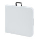 Masa pliabila 120 x 60 cu inaltime reglabila in 2 trepte (60cm, 74cm), portabila, maner de prindere, structura metalica, blat din plastic rezistent, usor de transportat, alb Masa pliabila 120 x 60 cu inaltime reglabila in 2 trepte (60cm, 74cm), portabila, maner de prindere, structura metalica, blat din plastic rezistent, usor de transportat, alb