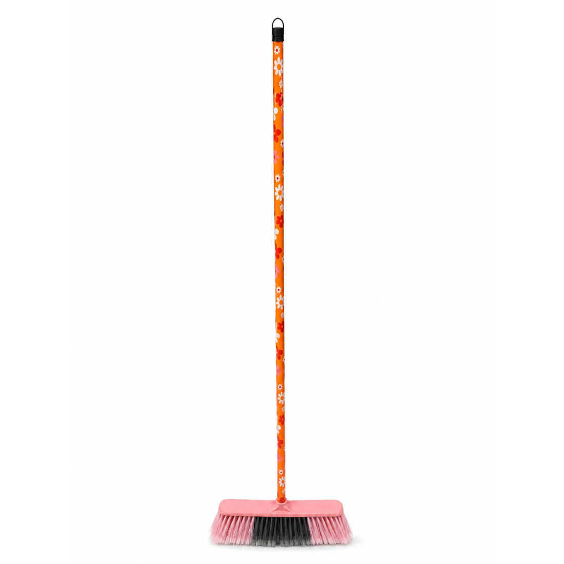 Matura cu coada din lemn colorata model floral, 130 cm x 35 cm