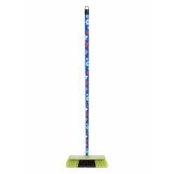 Matura cu coada din lemn colorata model floral, 130 cm x 35 cm