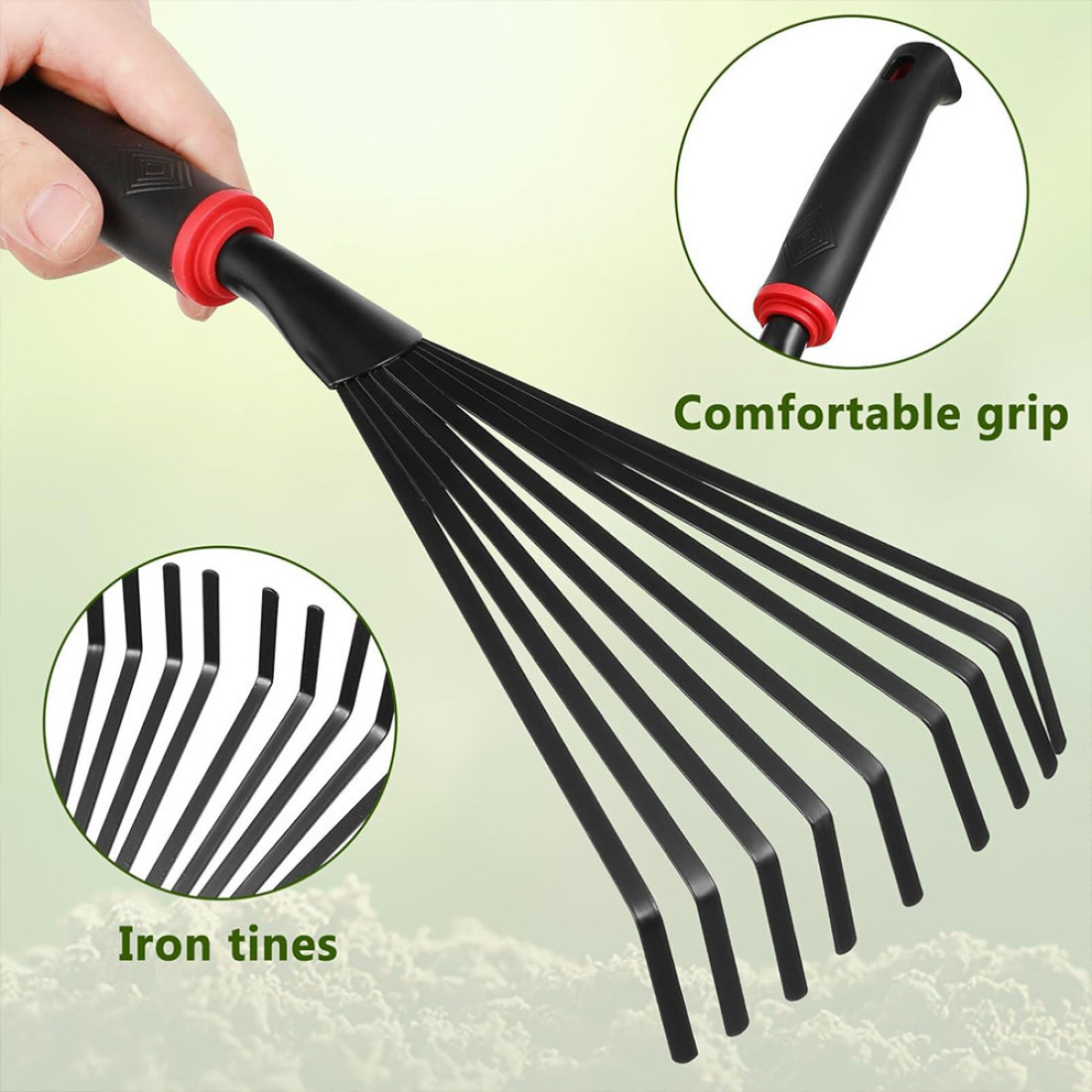 Minigrebla, 9 dinti, maner ergonomic Minigrebla, 9 dinti, maner ergonomic