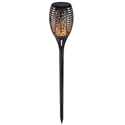 Lampa solara pentru gradina cu efect de flacara, negru