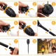 Lampa solara pentru gradina cu efect de flacara, negru Lampa solara pentru gradina cu efect de flacara, negru