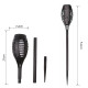Lampa solara pentru gradina cu efect de flacara, negru Lampa solara pentru gradina cu efect de flacara, negru