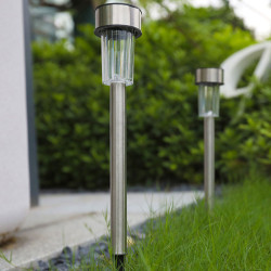Lampa Solara LED pentru Gradina, Otel Inoxidabil, Lumina Rece, Design Tubular, Iluminat Exterior, Alei si Curte Lampa Solara LED pentru Gradina, Otel Inoxidabil, Lumina Rece, Design Tubular, Iluminat Exterior, Alei si Curte