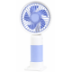 Mini ventilator YH-1, portabil, silentios, cu suport de birou detasabil, 1.5W, design compact, reincarcare USB, ideal pentru calatorii, birou, terasa, albastru