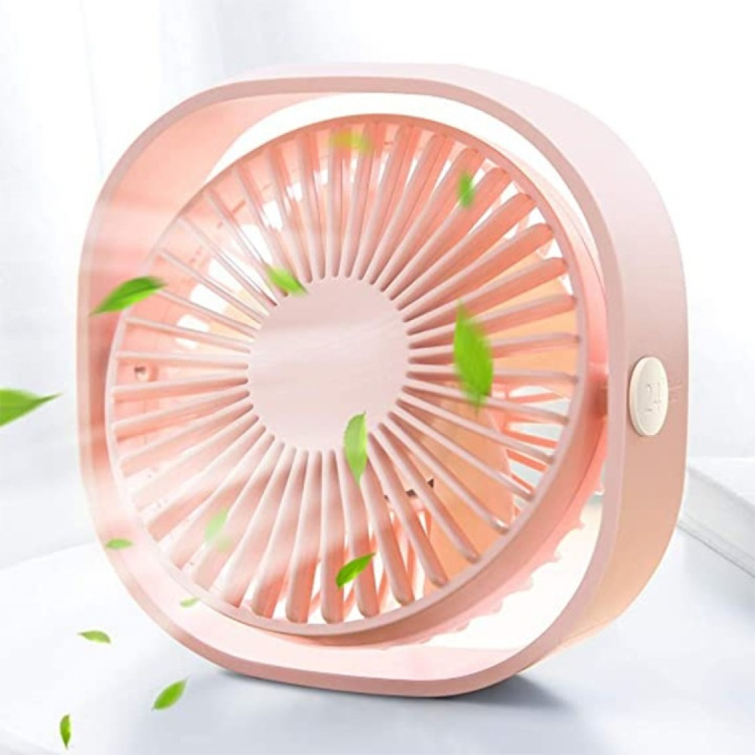 Mini ventilator portabil, rotire 360°, conectare USB, 3 niveluri de reglare a vitezei, potrivit pentru acasa, birou, somn
