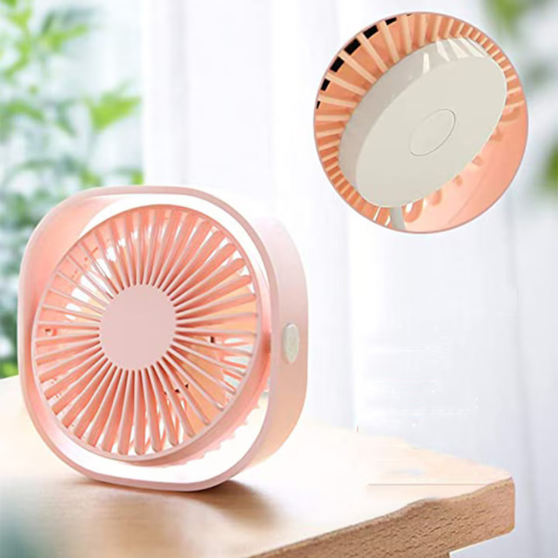 Mini ventilator portabil, rotire 360°, conectare USB, 3 niveluri de reglare a vitezei, potrivit pentru acasa, birou, somn