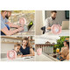 Mini ventilator portabil, rotire 360°, conectare USB, 3 niveluri de reglare a vitezei, potrivit pentru acasa, birou, somn