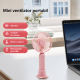 Mini ventilator F9, portabil, silentios, cu suport de birou detasabil, 3 trepte de viteza, design compact, reincarcare USB, ideal pentru calatorii, birou, terasa